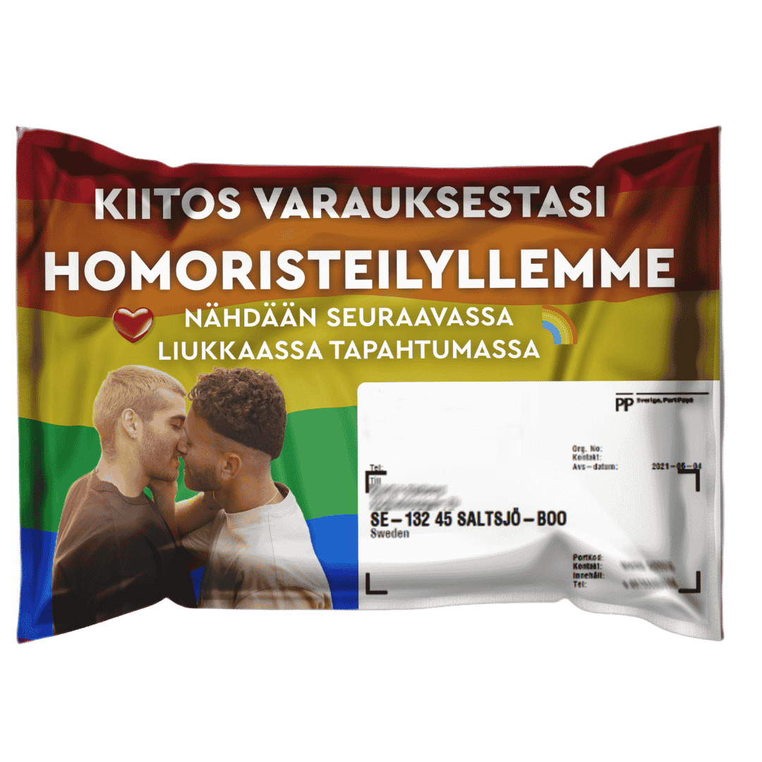 Kiitos Varauksestasi Homoristeilylle